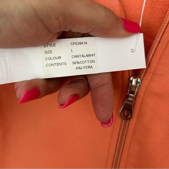 FAL by Jeffrey Grubb orange full zip jacket NWT L - Picture 3 of 7